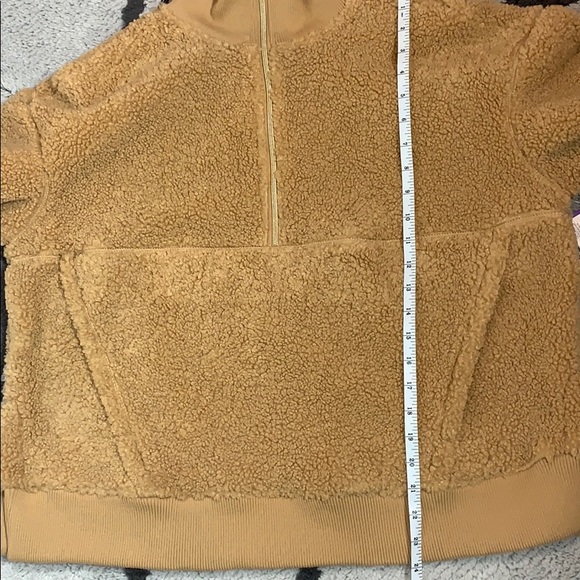 Joy Lab Sherpa/teddy Half zip pullover-cappuccino - Picture 10 of 10
